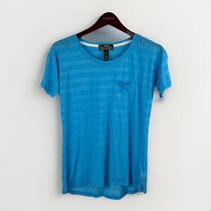 Lauren Active Ralph Lauren Women’s Small Blue Athletic Top With Pocket